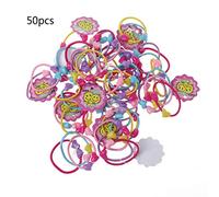 50 coleteros de doble corazón para el cabello, con forma de corazón, cuerdas elásticas para el pelo, accesorios para el cabello para niñas, pinzas para bebé, para el cabello de niños y niñas