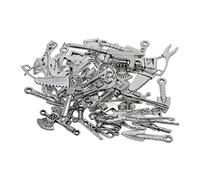50 colgantes de plata tibetana mixta con herramienta hacha mmer