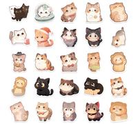 50 comentarios Gatos Pegatinas Resistente al Agua Estética Etiqueta engomada para Scrapbook Notebook Botella de Agua Teléfono Funda Skateboard Niños Gatos