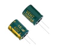 50 condensadores electrolíticos de alta frecuencia y baja resistencia, 400 V, 15 UF, 10 x 17 mm