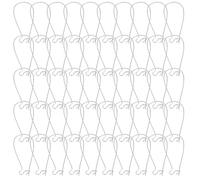 50 conectores de alambre resistentes en forma de lágrima, accesorios de alambre de oreja para joyería de moda, accesorios de alambre para orejas