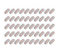 50 conectores de cable, bloques de terminales de palanca reutilizables de 2 a 2 m, tuerca de empalme antienvejecimiento y a prueba de polvo para cableado de red doméstica, bloque conductor en línea