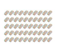 50 conectores de cable, bloques de terminales de palanca reutilizables de 2 a 3 m, tuerca de empalme antienvejecimiento y a prueba de polvo para cableado de red doméstica, bloque conductor en línea