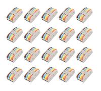 50 conectores de cable, bloques de terminales de palanca reutilizables de 2 a 4 m, tuerca de empalme antienvejecimiento y a prueba de polvo para cableado de red doméstica, bloque conductor en línea