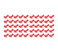 50 conectores de cable rápido, bloque de terminales de perforación de aislamiento, juego de abrazaderas de rama de 10 A/24 A para cableado eléctrico de 0,5 a 6 mm (rojo)