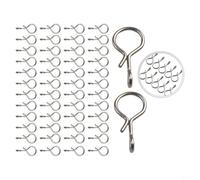 50 conectores de gancho para mosca sin nudos de cambio rápido para señuelos, clips de bloqueo doble de acero fuerte, opciones S, M, L, kit de pesca de río marino (5 mm)