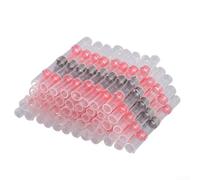 50 conectores de manga termorretráctil de sellado soldado que soportan múltiples tamaños AWG y ofrecen una resistencia de tracción y sellado superiores (rojo)