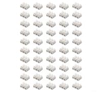 50 conectores de terminal de cable de abrazadera de resorte para electrodomésticos, carcasa ignífuga L y N marcados para una polaridad adecuada del cable