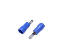 50 conectores eléctricos preaislados de 2,8 mm con terminal de crimpado macho de 2,8 mm for cables de 16 AWG a 14 AWG (1,5-2,5 mm²), Imáx.: 15 A