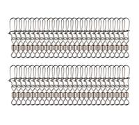 50 conectores giratorios de , conectores de señuelo de cuerda de agua salada, anillos de ocho formas, giratorios duraderos, accesorio de aparejos de cebo, conector de antitorsión, giratorio