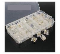 50 conectores modulares RJ11 6P6C de red macho, 6 pines, conector telefónico