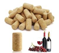 50 corchos para manualidades, 21 x 40 mm, corcho natural para botellas de vino, corchos de vino sin imprimir para vino, cerveza y manualidades