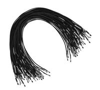 50 cordones elásticos con extremos de metal, 30 cm, cordón elástico negro, banda elástica suave, cuerda redonda para hacer máscaras, sombreros de fiesta, menús, libros, insignias