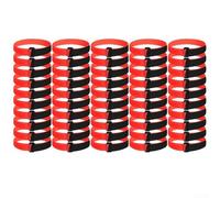 50 correas ajustables de red de fútbol, lazos de nailon y poliéster para porterías de fútbol, multiusos para organización del hogar (rojo negro)