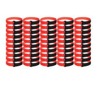 50 correas ajustables para porterías de fútbol, nailon y poliéster para asegurar y organizar artículos del hogar (rojo y negro)