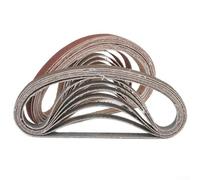 50 correas de lijado de 330 x 10 mm para lijadora de archivos de aire, granos surtidos, 60, 80, 100 o 120, correas abrasivas de óxido de aluminio, compatibles con 10 mm Ro
