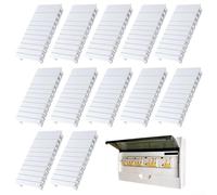50 cubiertas de ranura para panel eléctrico, protectores modulares de plástico ABS, blanco, sin herramientas, clip para Hager para Schneider de 11 x 5,2 cm, se adapta a caja de distribución, paneles