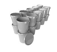 50 cubos con tapa, 30 litros, fabricados en Alemania, aptos para alimentos, estables, herméticos, para almacenamiento de alimentos, material de oficina, habitación infantil, hogar, taller, gastronomía