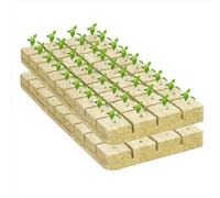 50 cubos de lana de roca para cultivo hidropónico, sustrato sin tierra para plantas.