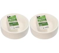 50 cuencos, caña de azúcar pure, 680 ml, diámetro de 19 cm, 4 cm, color blanco (Paquete de 2)