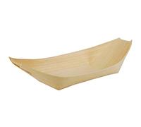 50 cuencos de madera biodegradables para aperitivos, 14 cm x 8,2 cm