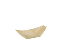 50 cuencos de madera biodegradables para aperitivos, 16,5 x 8,5 cm, diseño de barcos