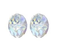 50 cuentas de cristal austriaco Adabele de 10 mm facetadas sueltas y redondas transparentes AB espaciador compatible con cristales Swarovski 5040 Preciosa SS1R-1002