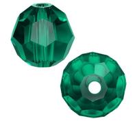 50 cuentas de cristal redondas de Adabele de 8 mm, color verde esmeralda, compatible con 5000 cristales de Swarovski Preciosa SS2R-824