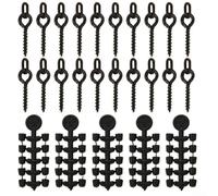 50 cuentas de tope de gancho con 20 clavijas de tornillo de cebo para pescadores de carpas, configuración para aparejos CHOD o Ronnie (C)