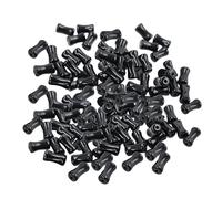 50 cuentas de vidrio de bambú negro de 0,4 x 0,8 cm | Elegante forma de tubo para hacer joyas DIY | Accesorios de manualidades para collares y pendientes | Peso: N/A | Componentes de arte creativo!!!