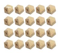 50 cuentas hexagonales de madera sin terminar, madera de pino natural de 16 mm, para manualidades, fabricación de joyas, proyectos STEM, juguetes de Little Minds, decoración del hogar
