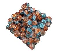 50 cuentas redondas multicolor de cristal brillante transparente para collares, pulseras, joyería, proyectos de costura, manualidades, decoración del hogar