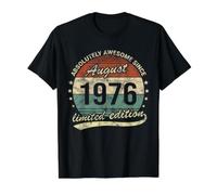 50 cumpleaños Absolutamente Impresionante Desde Agosto 1976 Camiseta gráfica económica, Hombre, Negro, M