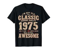 50 Cumpleaños Hombre Coche Clásico Vendimia 1975 Divertido Camiseta