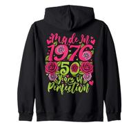 50 Cumpleaños Made in 1976 50 Años Perfección Floral Sudadera con Capucha
