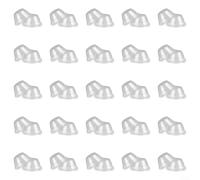 50 cúpulas de cultivo transparentes para plantar en jardín, cubiertas de humedad de plástico transparente para proteger de interferencias, propagación apilable para macetas y bandejas, color blanco