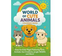 50 Cute Animals Coloring Book for Kids Ages 4-8: Fun Facts and Educational Activities