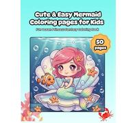 50 Cute & Easy Mermaid Coloring Pages for Kids | Fun Ocean Princess Fantasy Coloring Book | mermaid coloring book for kids | princess mermaid coloring pagescute mermaid coloring pages |