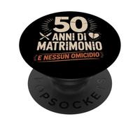 50 Di Matrimonio E Nessun Omicidio Anni 50 Matrimonio PopSockets PopGrip Adhesivo