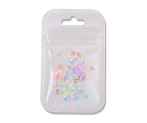 50 diamantes de imitación de cristal 3D con parte trasera plana, corazón de | Decoración de uñas con forma de corazón y estrella de cristal 3D, diamantes de imitación de manicura, joyería de moda