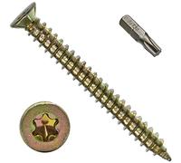 50, diámetro de 7,5 x 100 mm para hormigón fijación tornillo - Ventana/Puerta/tornillos con libre Torx 30 bit con cada pedido - Entrega gratuita Reino Unido