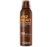 PIZ BUIN Protector Solar Aceite en Spray SPF15, Tan & Protect Acelerador de Bronceado de Protección Media, con Protección UVA/UVB, 150 ml