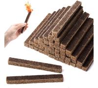 50 encendedores de fuego de madera natural, de fibra de madera sostenible, arrancadores de carbón de fuego, encendedor perfecto para chimenea, parrilla, chimenea de carbón, accesorios para barbacoa