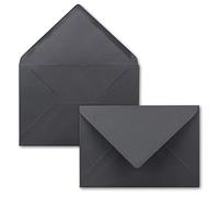 50 Enveloppes nervurée Ardoise/Gris - DIN B6-80 g/m² - 176 x 120 mm - nassklebung - QUALITÉ marque : neuser
