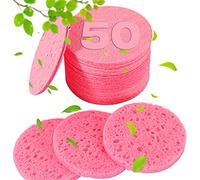 50 esponjas faciales comprimidas para belleza - 100% esponjas faciales de celulosa natural esponjas de spa de belleza profesionales