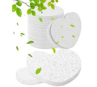 50 esponjas faciales comprimidas para esteticistas, esponja facial de celulosa 100% natural, esponjas de spa para limpieza facial, masaje, exfoliación de poros, máscara, eliminación de maquillaje