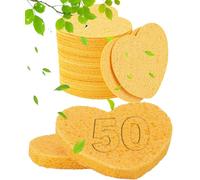 50 esponjas faciales comprimidas para esteticistas, esponja facial de celulosa 100% natural, esponjas de spa para limpieza facial, masaje, exfoliación de poros, máscara, eliminación de maquillaje