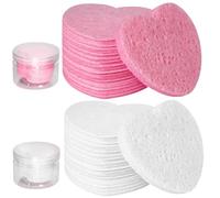 50 Esponjas Faciales Para Limpieza En Forma De Corazón Esponjas Faciales Comprimidas Reutilizables Fuerte Absorción De Agua Almohadillas Desmaquillantes De Celulosa De Secado Rápido