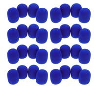 50 Espumas Azules para Parabrisas de Micrófono de Mano y Diadema | Esponja, Reducción de Ruido, Mantenimiento Sencillo, Compatibilidad, Grabación Profesional y Estudio