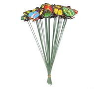 50 Estacas Mariposas Jardín PVC Viento | PVC , alas ajustables, con el viento, para ideal jardín patio, 50 unidades surtidas